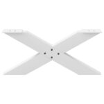 vidaXL Nohy konferenčného stolíka v tvare X, 2 ks, biele, 70 x (30-31) cm, oceľové – Obrázok 5