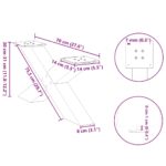 vidaXL Nohy konferenčného stolíka v tvare X, 2 ks, biele, 70 x (30-31) cm, oceľové – Obrázok 10