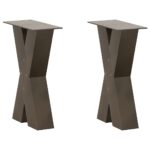 vidaXL Nohy konferenčného stolíka v tvare X, 2 ks, prírodná oceľ, 38 x (42-43) cm, oceľ
