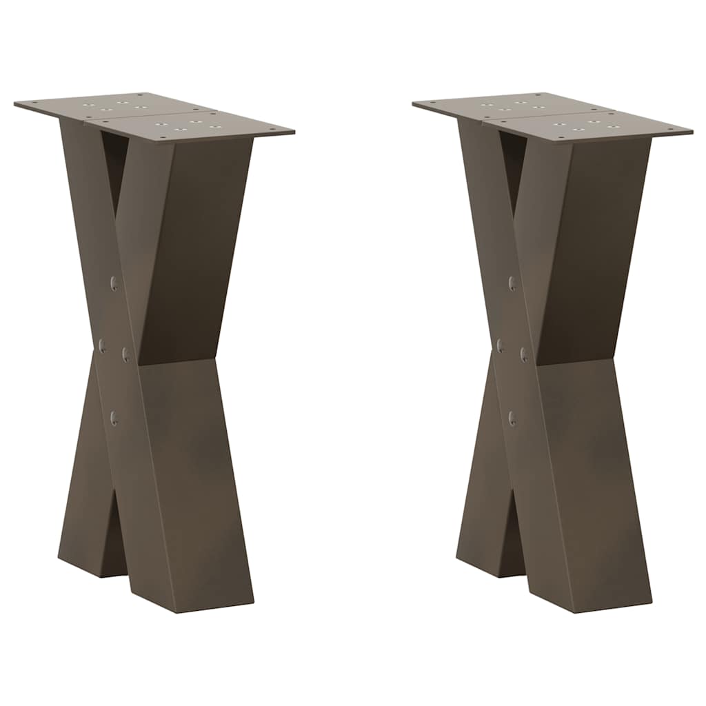 VXL8721158316158_a_en_hd_1.jpg vidaXL Nohy konferenčného stolíka v tvare X, 2 ks, prírodná oceľ, 38 x (42-43) cm, oceľ – Obrázok 1
