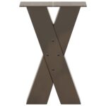 vidaXL Nohy konferenčného stolíka v tvare X, 2 ks, prírodná oceľ, 38 x (42-43) cm, oceľ – Obrázok 5