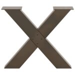vidaXL Nohy konferenčného stolíka v tvare X, 2 ks, prírodná oceľ, 50 x (42-43) cm, oceľ – Obrázok 5