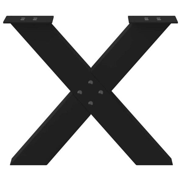 vidaXL Nohy konferenčného stolíka X-Shaped 2 ks Čierna 60x(42-43) cm – Obrázok 5