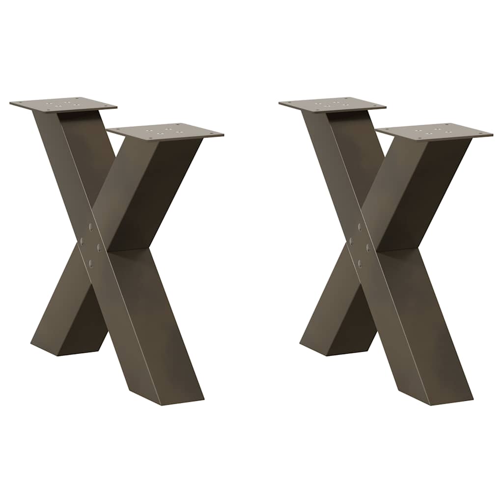 VXL8721158316233_a_en_hd_1.jpg vidaXL Nohy konferenčného stolíka v tvare X, 2 ks, prírodná oceľ, 60 x (42-43) cm, oceľ – Obrázok 1