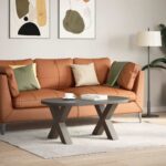 vidaXL Nohy konferenčného stolíka v tvare X, 2 ks, prírodná oceľ, 60 x (42-43) cm, oceľ – Obrázok 2