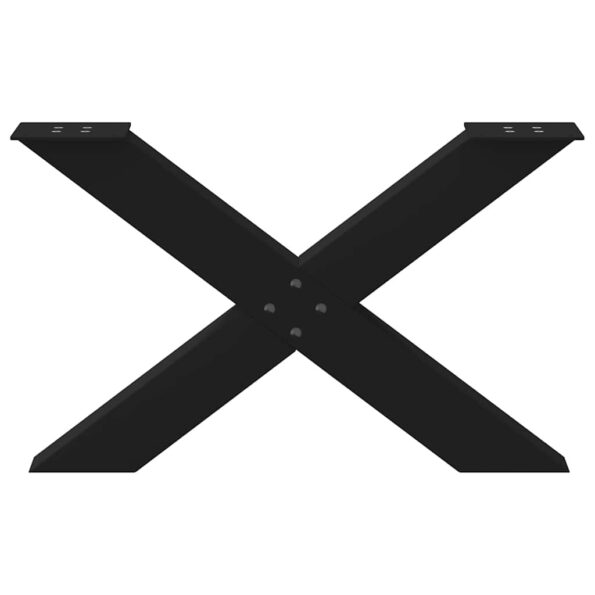 vidaXL Nohy konferenčného stolíka X-Shaped 2 ks Čierna 70x(42-43) cm – Obrázok 5