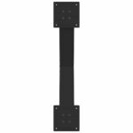 vidaXL Nohy konferenčného stolíka X-Shaped 2 ks Čierna 70x(42-43) cm – Obrázok 7