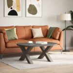 vidaXL Nohy konferenčného stolíka v tvare X, 2 ks, prírodná oceľ, 70 x (42-43) cm, oceľ – Obrázok 2