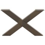 vidaXL Nohy konferenčného stolíka v tvare X, 2 ks, prírodná oceľ, 70 x (42-43) cm, oceľ – Obrázok 5