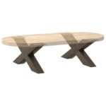 vidaXL Nohy konferenčného stolíka v tvare X, 2 ks, prírodná oceľ, 70 x (42-43) cm, oceľ – Obrázok 8