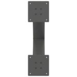 vidaXL Nohy jedálenského stola X-Shaped 2 ks Antracit 60x(72-73) cm – Obrázok 7