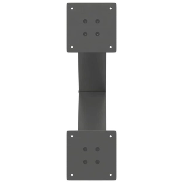 vidaXL Nohy jedálenského stola X-Shaped 2 ks Antracit 60x(72-73) cm – Obrázok 7