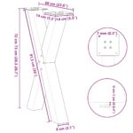 vidaXL Nohy jedálenského stola v tvare X 2 ks 60x(72-73) cm oceľ – Obrázok 10