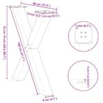 vidaXL Nohy jedálenského stola v tvare X 2 ks 80x(72-73) cm oceľ – Obrázok 10