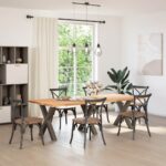 vidaXL Nohy jedálenského stola v tvare X 3 ks 80x(72-73) cm oceľ – Obrázok 2