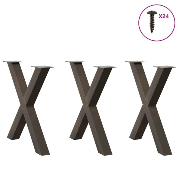 VXL8721158316554_g_en_hd_2.jpg vidaXL Nohy jedálenského stola v tvare X 3 ks 80x(72-73) cm oceľ – Obrázok 3