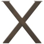 vidaXL Nohy jedálenského stola v tvare X 3 ks 80x(72-73) cm oceľ – Obrázok 5
