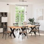 vidaXL Nohy jedálenského stola X-Shaped 3 ks Čierna 90x(72-73) cm Oceľ – Obrázok 2