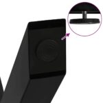 vidaXL Nohy jedálenského stola X-Shaped 3 ks Čierna 90x(72-73) cm Oceľ – Obrázok 9