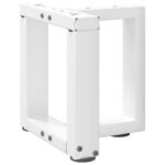vidaXL Nohy konferenčného stolíka v tvare T, 2 ks, biele, 30x25x(30-31) cm, oceľové