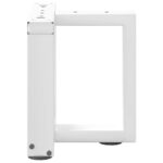 vidaXL Nohy konferenčného stolíka v tvare T, 2 ks, biele, 30x25x(30-31) cm, oceľové – Obrázok 3