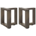 vidaXL Nohy konferenčného stolíka v tvare T, 2 ks, čierne, 30x25x(30-31) cm, oceľové