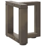 vidaXL Nohy konferenčného stolíka v tvare T, 2 ks, čierne, 30x25x(30-31) cm, oceľové – Obrázok 3
