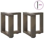 vidaXL Nohy konferenčného stolíka v tvare T, 2 ks, čierne, 30x25x(30-31) cm, oceľové – Obrázok 5