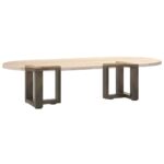 vidaXL Nohy konferenčného stolíka v tvare T, 2 ks, čierne, 30x25x(30-31) cm, oceľové – Obrázok 8