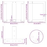 vidaXL Nohy konferenčného stolíka v tvare T, 2 ks, čierne, 30x25x(30-31) cm, oceľové – Obrázok 10