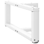vidaXL Nohy konferenčného stolíka v tvare T, 2 ks, biele, 60x25x(30-31) cm, oceľové