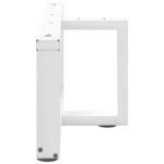 vidaXL Nohy konferenčného stolíka v tvare T, 2 ks, biele, 60x25x(30-31) cm, oceľové – Obrázok 3