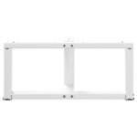 vidaXL Nohy konferenčného stolíka v tvare T, 2 ks, biele, 60x25x(30-31) cm, oceľové – Obrázok 5