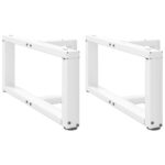 vidaXL Stolové nohy na konferenčný stolík v tvare T 2 ks biela oceľ