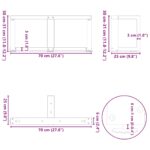 vidaXL Stolové nohy na konferenčný stolík v tvare T 2 ks biela oceľ – Obrázok 10