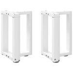 vidaXL Stolové nohy na konferenčný stolík v tvare T 2 ks biela oceľ