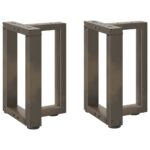 VidaXL Nohy konferenčného stolíka v tvare T 2 ks 28x25x(42-43) cm oceľ