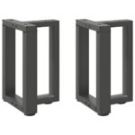 vidaXL Nohy konferenčného stolíka v tvare T, 2 ks, antracitové, 38x25x(42-43) cm, oceľ