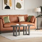 vidaXL Nohy konferenčného stolíka v tvare T, 2 ks, antracitové, 38x25x(42-43) cm, oceľ – Obrázok 2