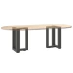 vidaXL Nohy konferenčného stolíka v tvare T, 2 ks, antracitové, 38x25x(42-43) cm, oceľ – Obrázok 8