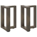 VidaXL Nohy konferenčného stolíka v tvare T 2 ks 38x25x(42-43) cm oceľ