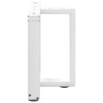 vidaXL Nohy konferenčného stolíka v tvare T, 2 ks, biele, 50x25x(42-43) cm, oceľové – Obrázok 5
