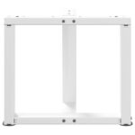 vidaXL Nohy konferenčného stolíka v tvare T, 2 ks, biele, 50x25x(42-43) cm, oceľové – Obrázok 6