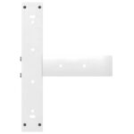 vidaXL Nohy konferenčného stolíka v tvare T, 2 ks, biele, 50x25x(42-43) cm, oceľové – Obrázok 7