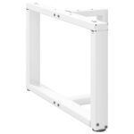 vidaXL Nohy konferenčného stolíka v tvare T, 2 ks, biele, 60x25x(42-43) cm, oceľové – Obrázok 4
