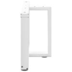 vidaXL Nohy konferenčného stolíka v tvare T, 2 ks, biele, 60x25x(42-43) cm, oceľové – Obrázok 5