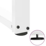 vidaXL Nohy konferenčného stolíka v tvare T, 2 ks, biele, 60x25x(42-43) cm, oceľové – Obrázok 9