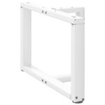 vidaXL Nohy konferenčného stolíka v tvare T, 2 ks, biele, 70x25x(42-43) cm, oceľové – Obrázok 4