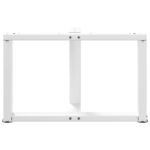vidaXL Nohy konferenčného stolíka v tvare T, 2 ks, biele, 70x25x(42-43) cm, oceľové – Obrázok 6