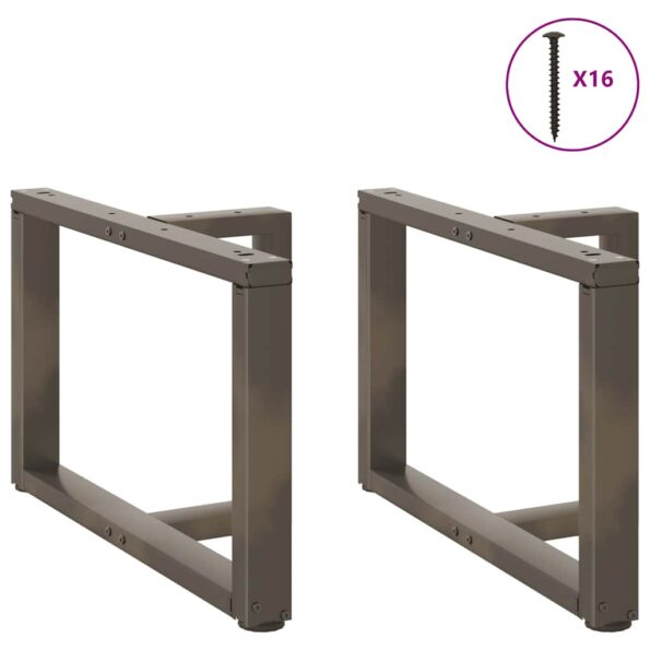 VidaXL Nohy konferenčného stolíka v tvare T 2 ks 70x25x(42-43) cm oceľ – Obrázok 3